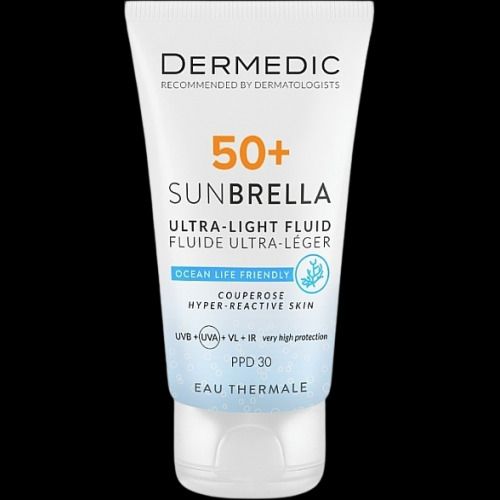 DERMEDIC Sunbrella Ultra-lagani SPF50+ fluid kuperozna,hiper-reaktivna koža