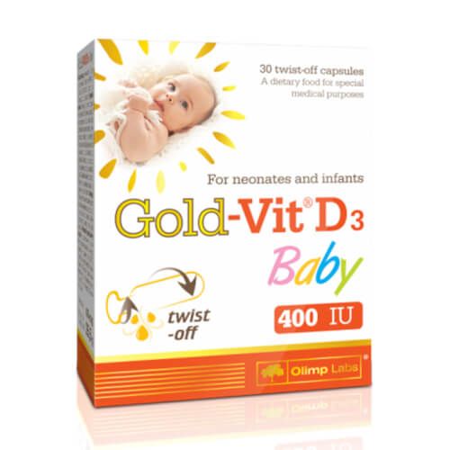 Gold-Vit D3 400IU baby cps A30